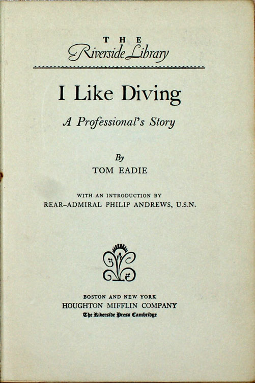 I Like Diving: A Professional's Story 