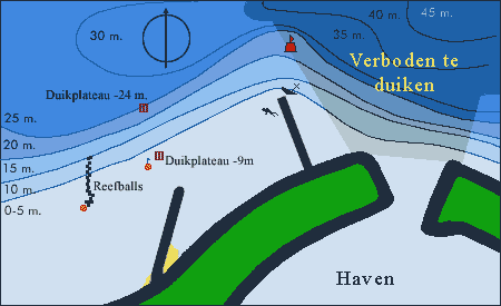 Diepte kaartje de Kabbelaar