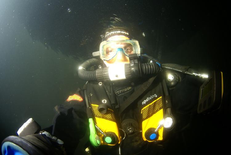 Zelfportret Jaap met Inspiration rebreather