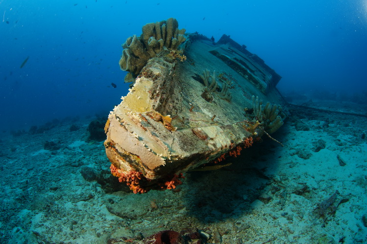 wrak van de zeilboot