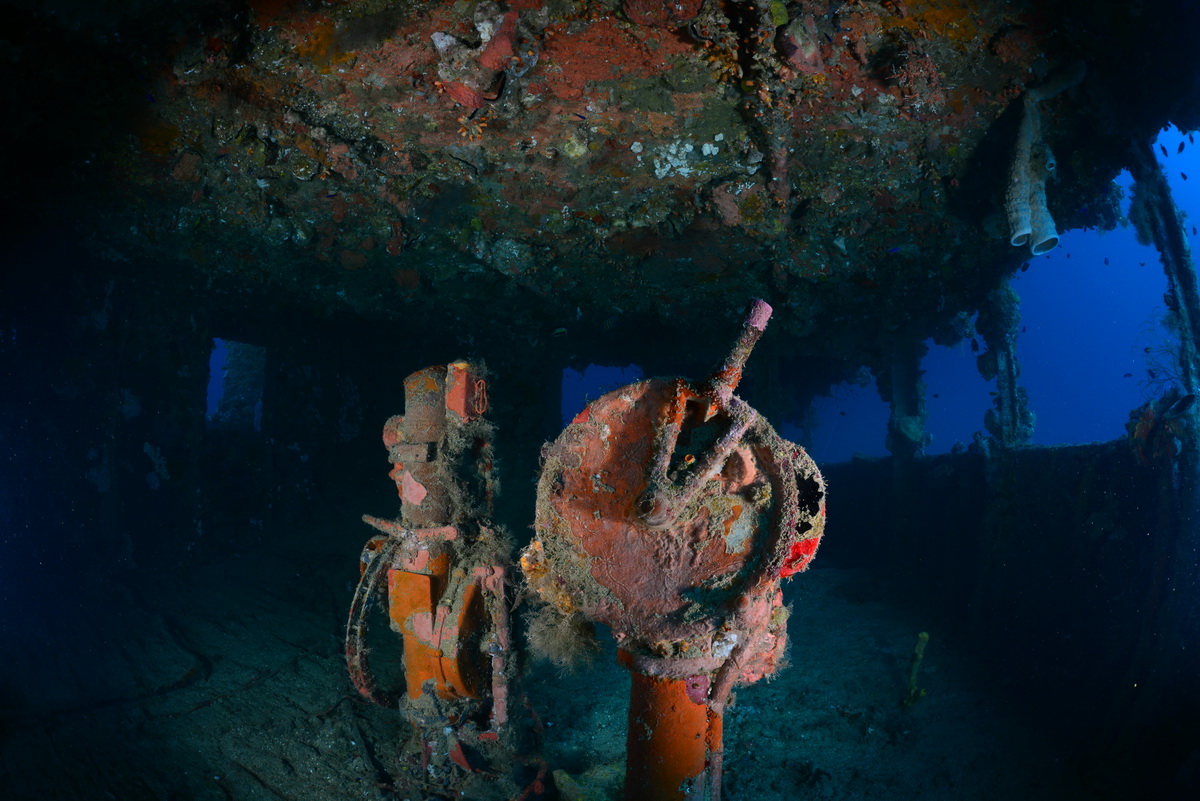 Stuurconsole in de NIppo Maru