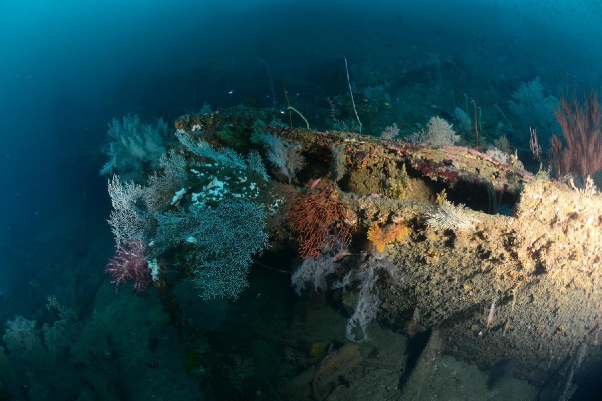 wrak van de HMS Hermes