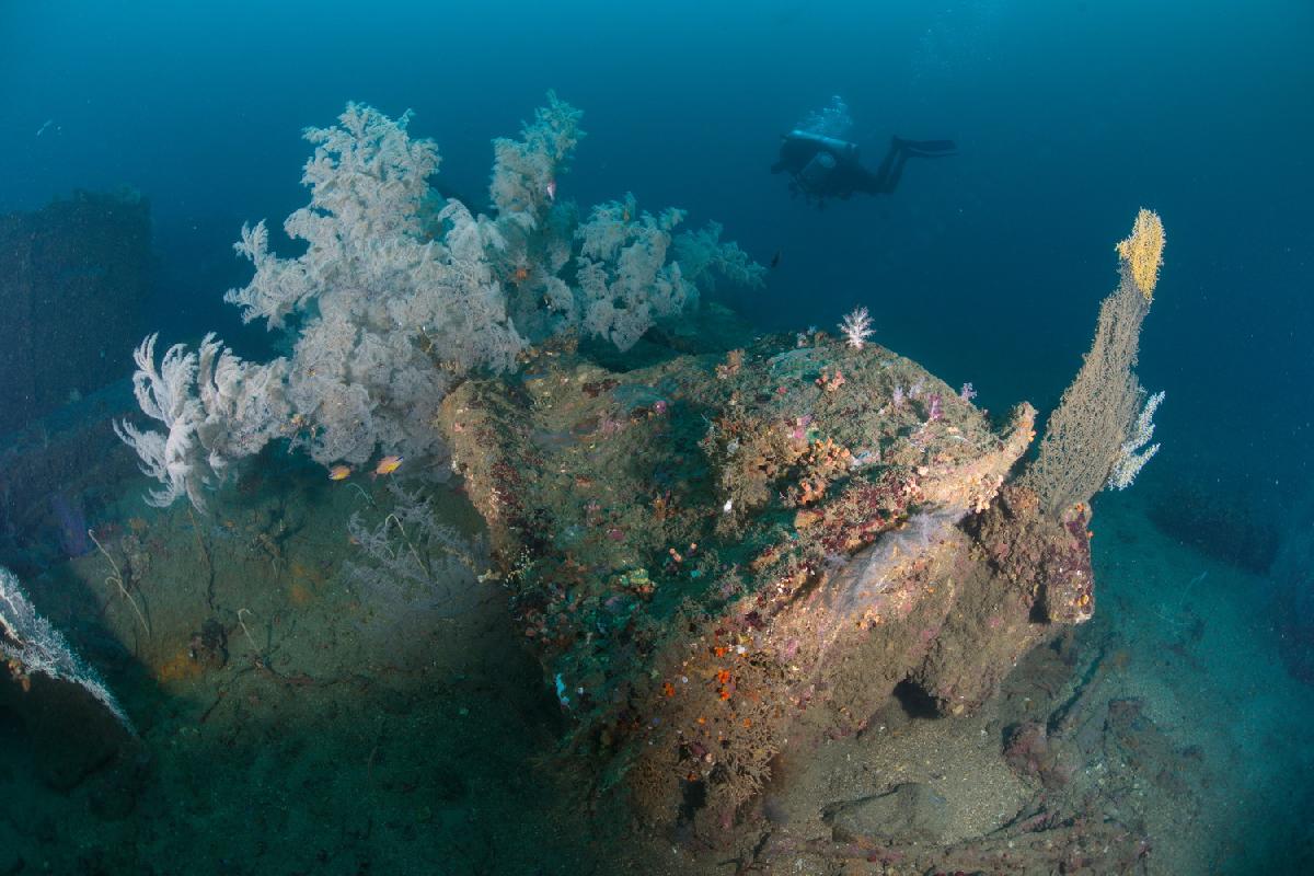 wrak van de HMS Hermes