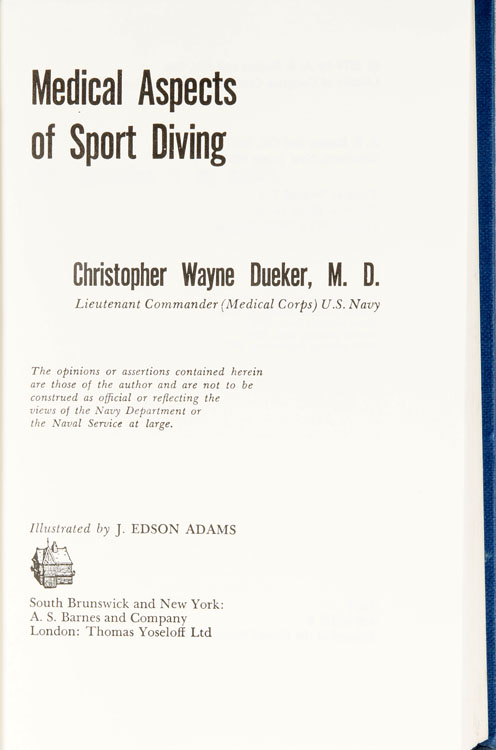 Medical Aspects of Sport Diving